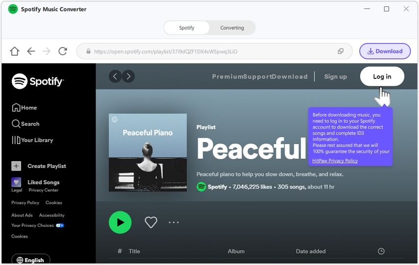 HitPaw Spotify Music Converter choose the spotify music option
