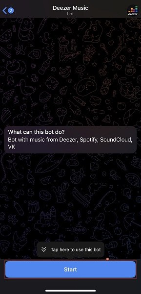 Deezer Music bot on Telegram