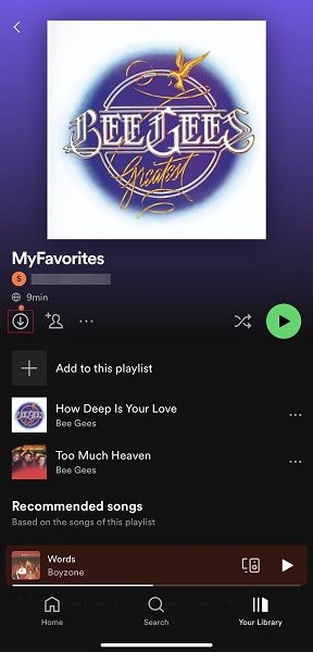 Download Spotify playlist with Premium account