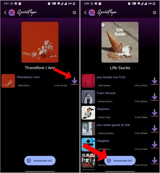 download Spotify songs on SpotiFlyer