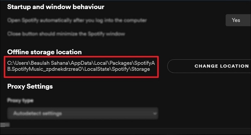 clear cache on the Spotify desktop app