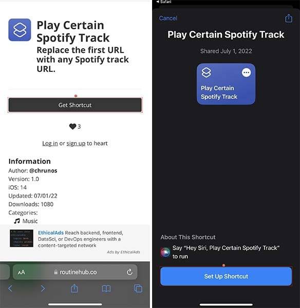 Get ‘Play Certain Spotify Track’ Shortcut on iPhone
