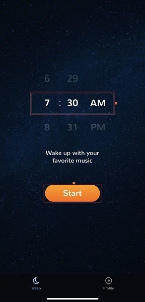 Set a time for the alarm on iPhone