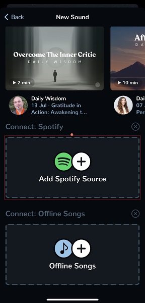 Add Spotify Source on the New Sound screen