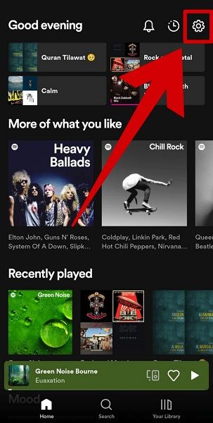 open settings on Spotify to turn on feedback sounds