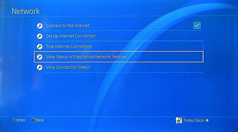 View Status of PlayStation Network Services on PS4